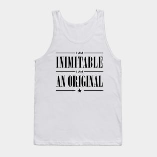 Inimitable, An Original (Black) Tank Top